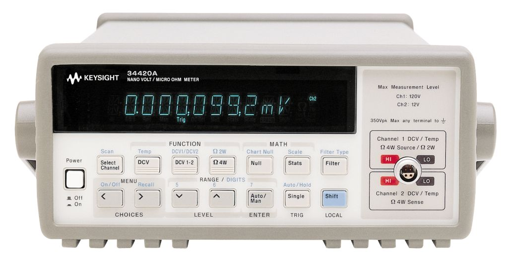 七位半納伏表/微歐表34420A